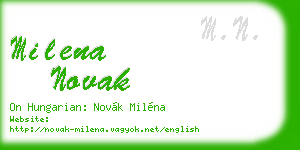 milena novak business card