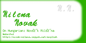 milena novak business card